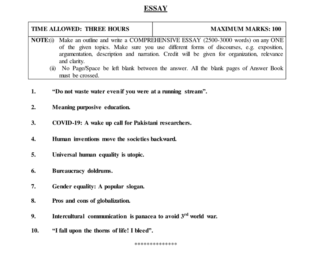 The essays for CSS 2021.